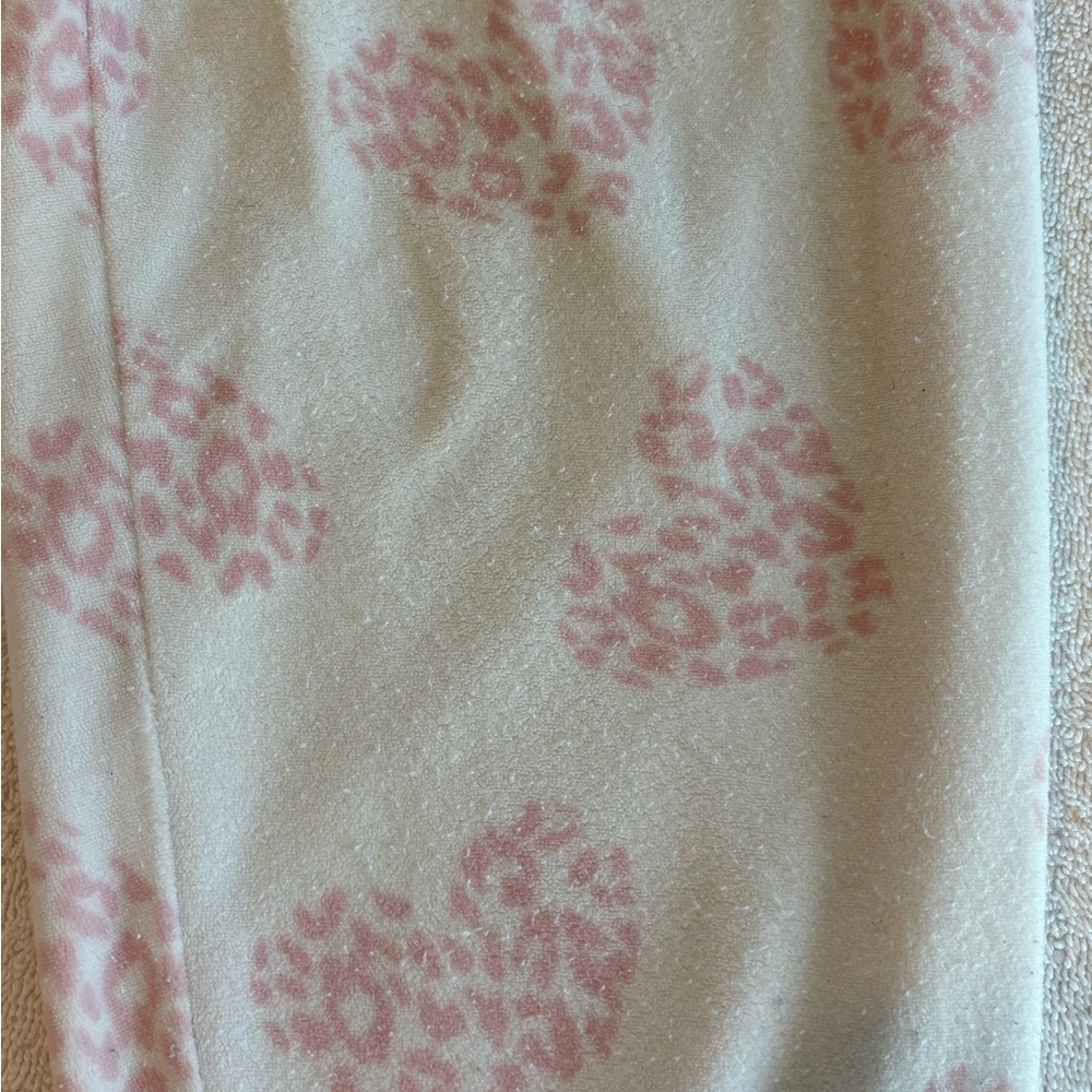 PJ Salvage Live Gratefully Heart Print Jogger Pajama Pants Pink White S - Picture 3 of 8